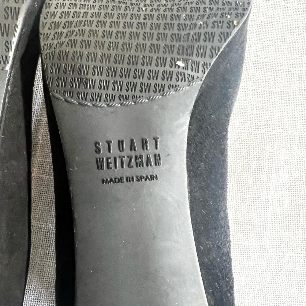 Stuart weitzman black hills suede 8m high heel shoes - Picture 10 of 10